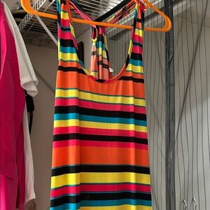 Source Unknown Multicolor Striped Maxi Dress
